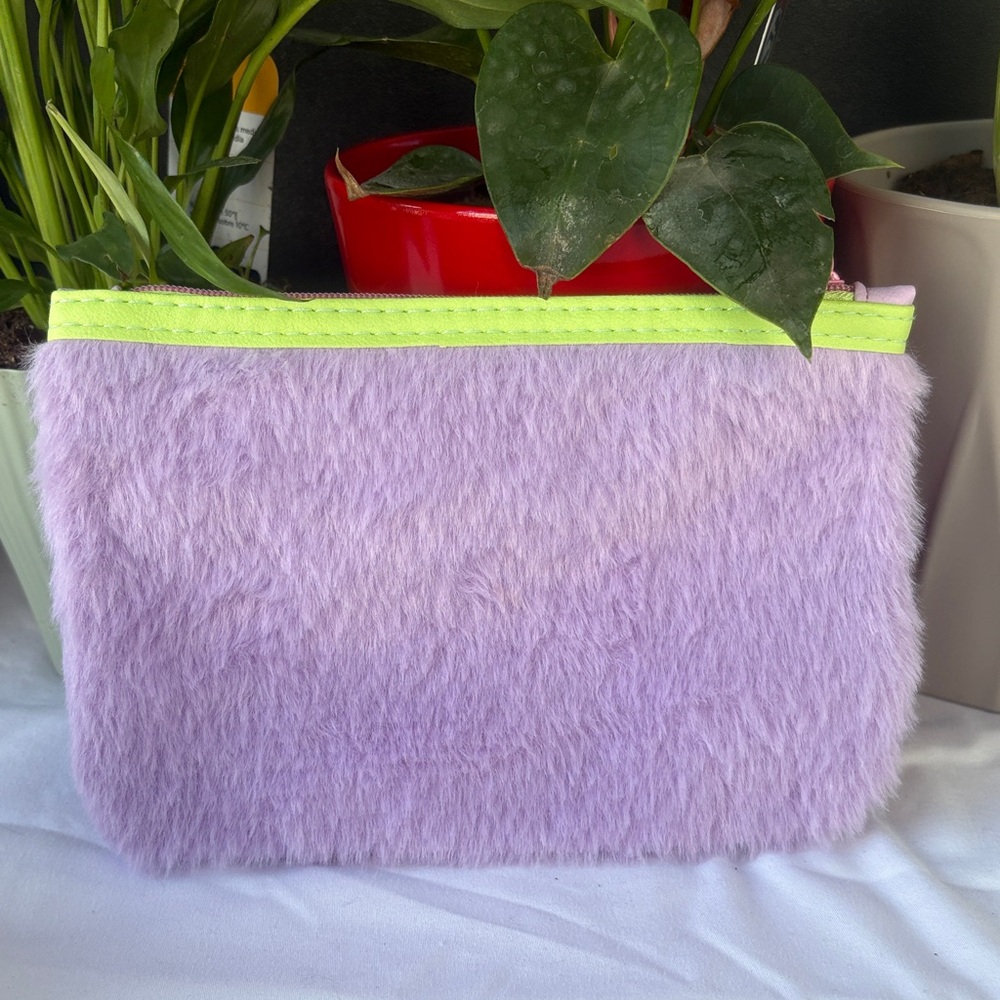 Lavender Faux Fur Clutch